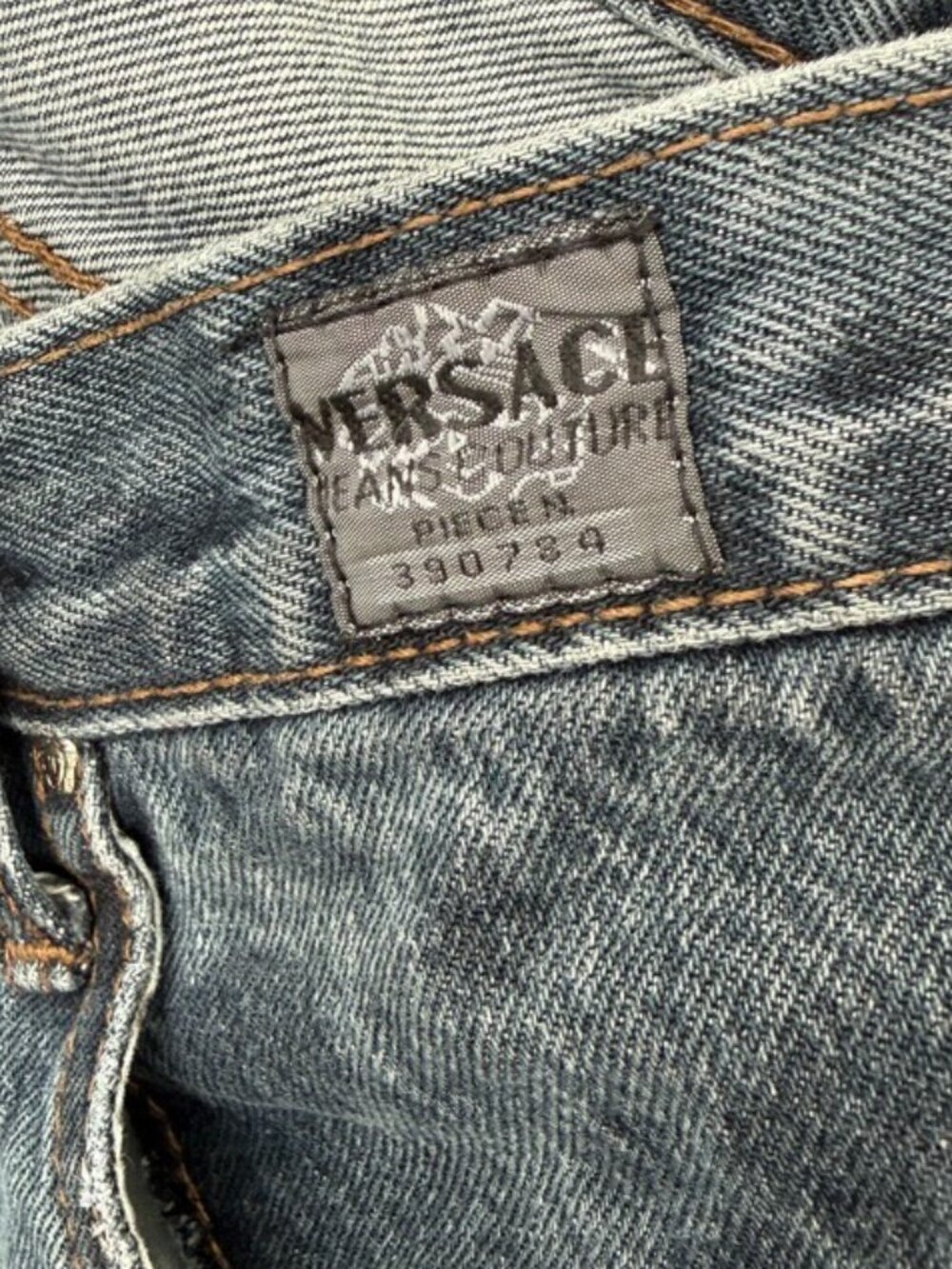 VERSACE Vintage Button-Fly Jeans Couture Denim